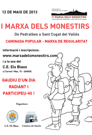 Cartell Marxa dels Monestirs 2013 Cartell Marxa dels Monestirs 2013